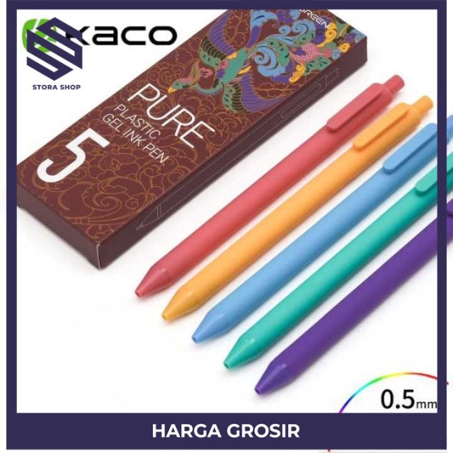 

KACO PURE CLASSIC III Special Edition Pena 0.5mm 5PCS - K1015(Colorful Ink) - IDPR IDNEW
