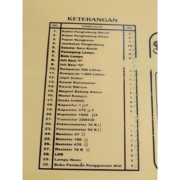 Hot Sale Kit Listrik Dan Magnet Sma - Alat Peraga Sma Listrik Dan Magnet Termurah