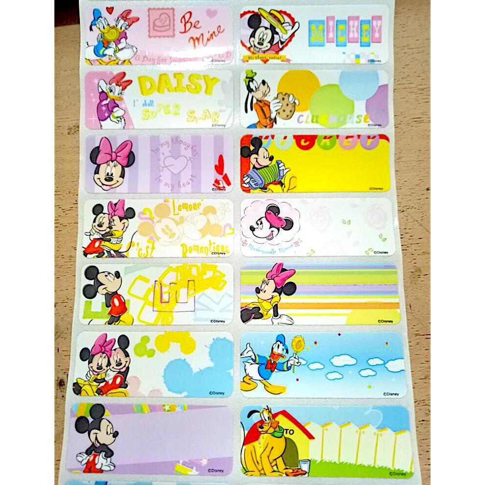

Grosir Label Nama Stiker Waterproof Mickey And Friends