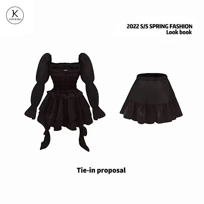 Red Jinjin JOY KIKI [berry mousse] set atasan + rok