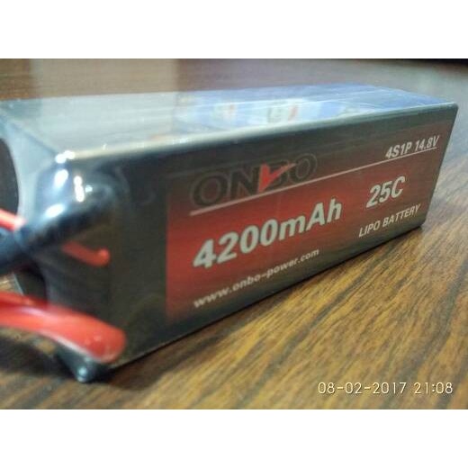 Hardcase Lipo 4s 14.8v 4200mah 25c Onbo Power