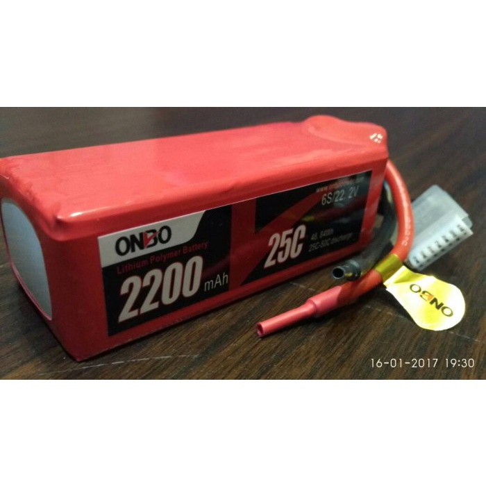 Lipo Battery 6s 22.2v 2200mah 25-50c Onbo Nano Power