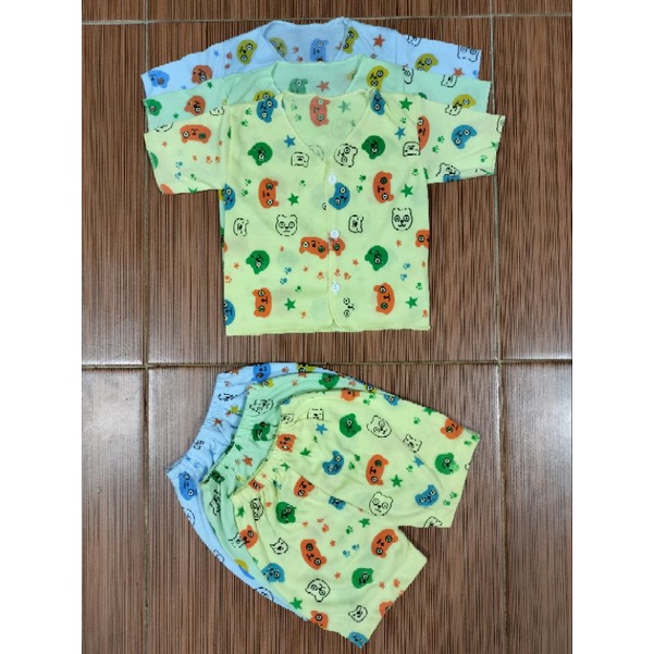 Baju bayi Motif Lengan Panjang Baju Bayi Lengan Pendek Baju Bayi Kutung 18 Pcs Dan 6 Pcs Usia 0-3 Bulan