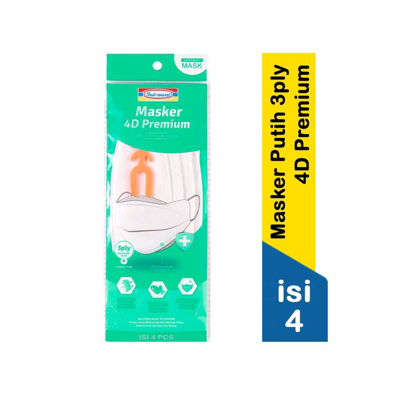 Indomaret Masker 4D Premium 4'S Putih