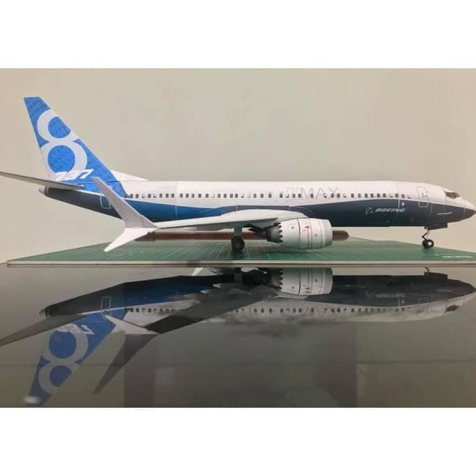 Terlaris Diy Miniatur Papercraft Pesawat Boeing 737 Max Factory Livery