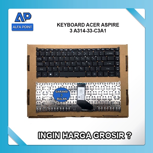 Keyboard Laptop Acer Black A314-33