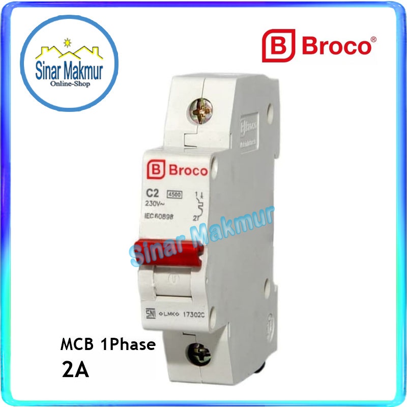 Saklar MCB 2A Ampere (BROCO)