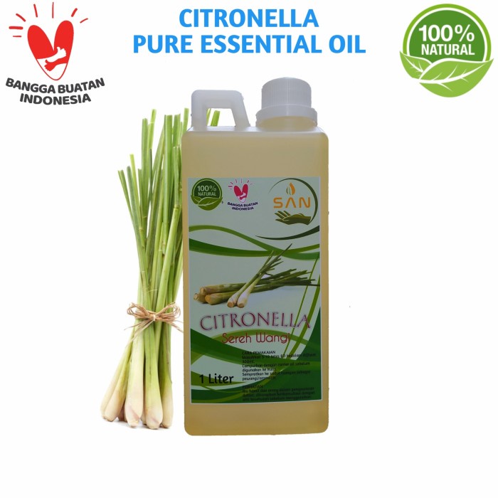 1 Liter Citronella Essential OilMinyak Atsiri Sereh Wangi Murni