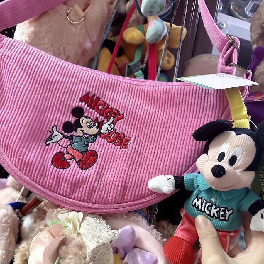 ⊕♕✹Sera  Lucu Kartun Korea Mickey dan Teman Seri Retro Tas Genggam Tas Bahu Ketiak Tas Nilai Tinggi