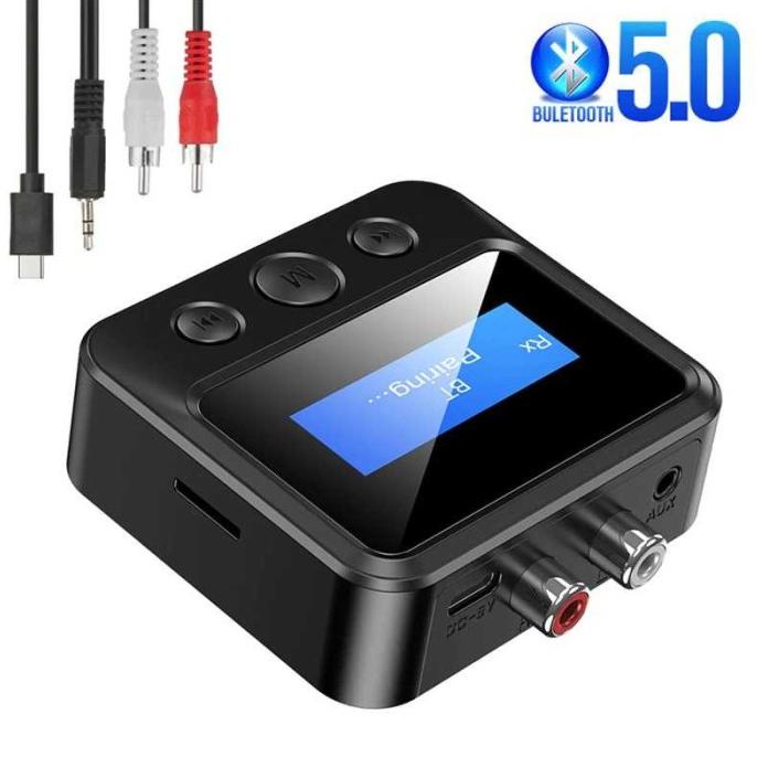 Baru Blutooth Audio Receiver Blutut 5.0 Bloototh Blotooth Lcd Transmitter Ready Stock