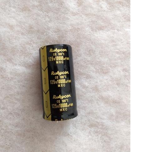 6.6⭐capasitor 10000uf 125v RUBYCON FULL kapasitor elco elko 10000 uf 125 v
