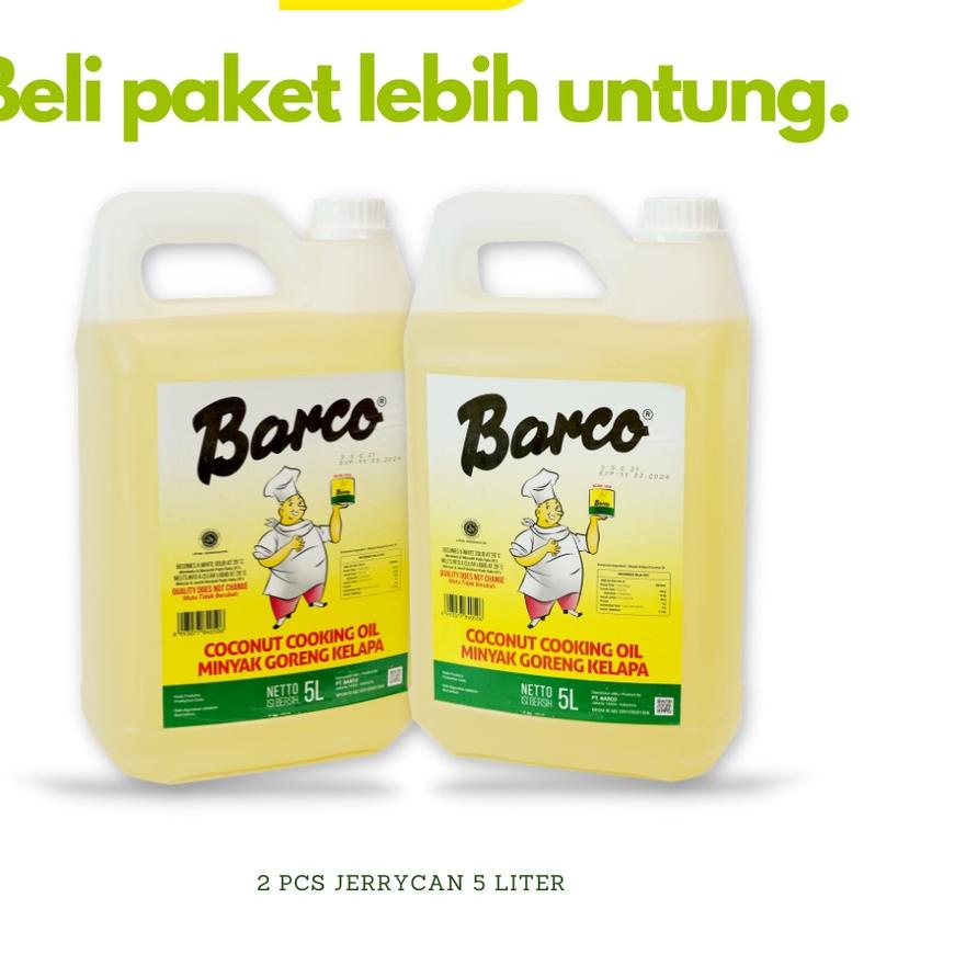 

Diskon✔️Paket Hemat!! 2 Pcs Minyak Goreng Kelapa Barco Jerigen 5 liter