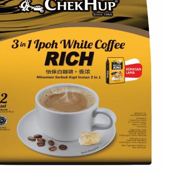 

COD | FG2 | Chek hup king ipoh white coffee 3 in 1 ed terpanjang isi 12 sachet