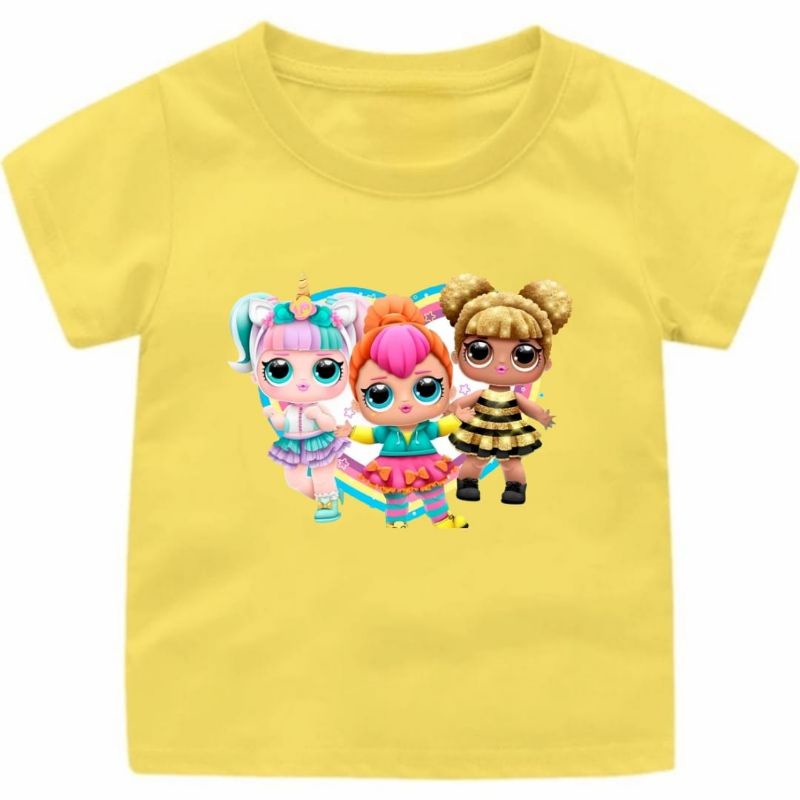 Baju kaos Anak Perempuan BONEKA LUCU(LOL)1-13 TAHUN/REMAJA/DEWASA UK.S/5XL/Atasan Kaios Anak Cewek