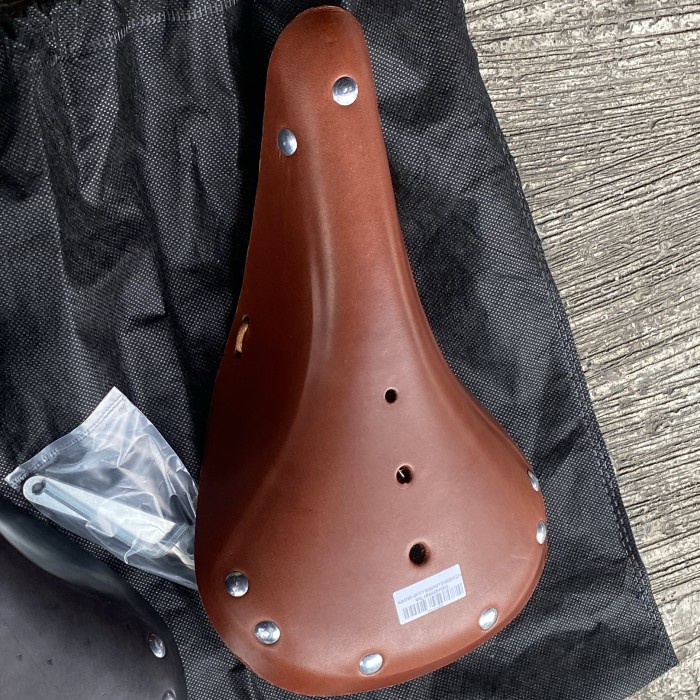 Terlaris Saddle Aceoffix Warna Coklat Kulit Leather Folding Bike
