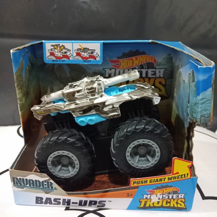 Promo Invader Monster Trucks Bash Ups Hotwheels Terbaru