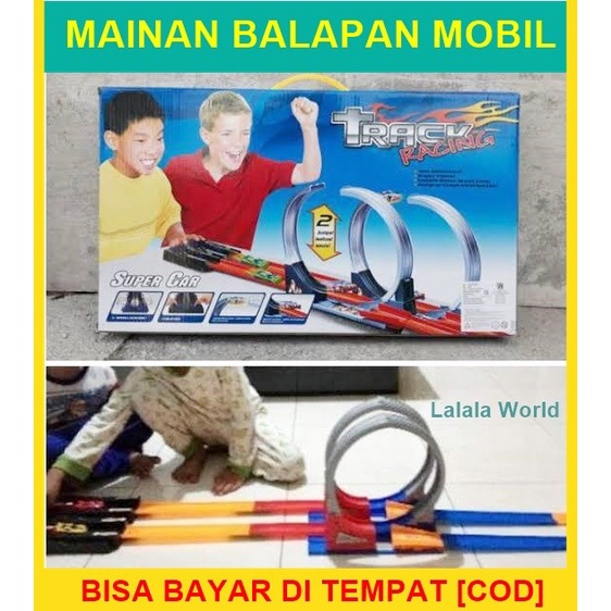 Mainan Jalur Balapan Mobil Mobilan Anak Laki Laki Edukasi Aki Balita