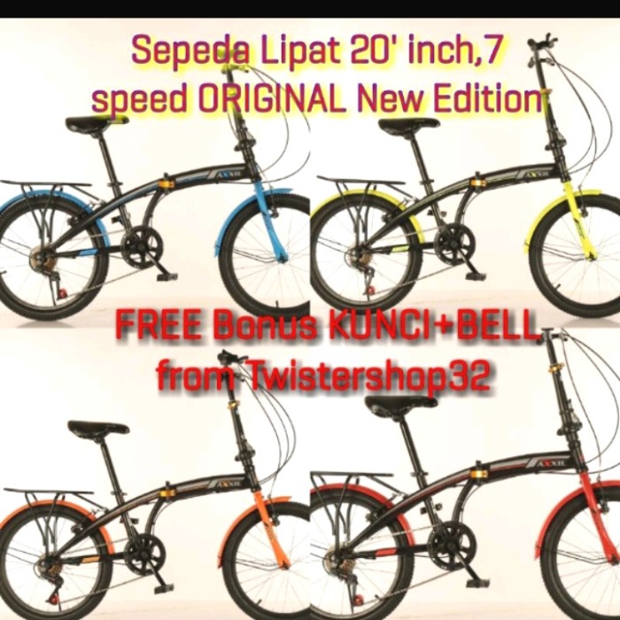 Sepeda Lipat Ukuran 20 Inch 7 Speed Harga Terjangkau Kwalitas Baik