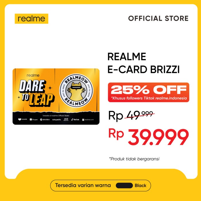 REALME SPECIAL EDITION BRIZZI CARD V3 E-TOLL ELECTRONIC CARD ARRIVAL