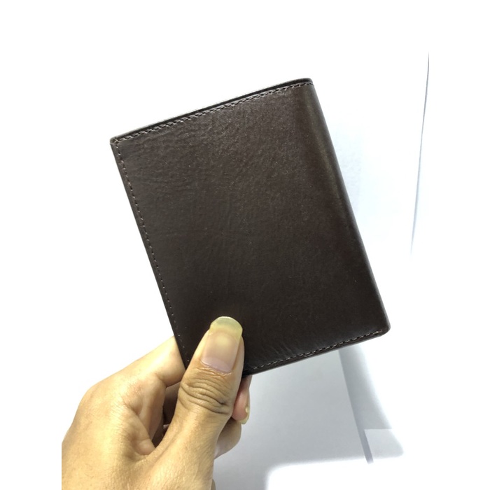 dompet pria Dompet Kulit Asli Pria Coklat Original Coklat Tipis mini Slim kecil(N5G9) dompet pria pa