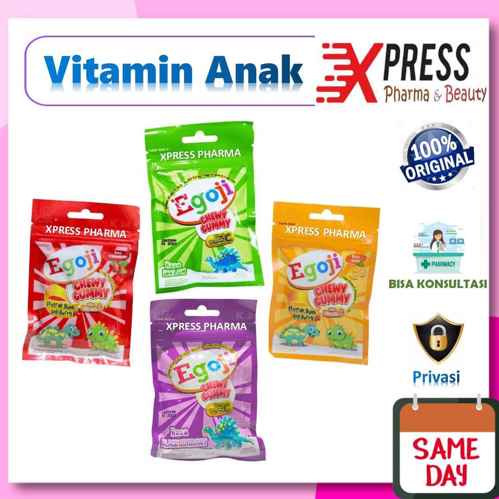 

⚡XPRESS⚡ ECER SACHET Permen Egoji Chewy Gummy gumy Vitamin C Zr