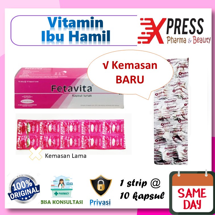 ⚡XPRESS⚡ 1 strip Fetavita Kapsul Vitamin Ibu Hamil Nutrisi Feta Vita fetafita Vetavita Vetafita