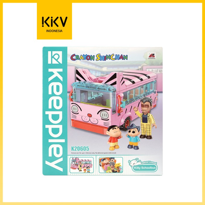 Hot Sale Kkv Keeppley Block / Mainan Bricks Balok Susun Diy Shinchan School Bus Terlaris