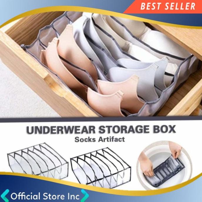 Kotak Mesh Sekat Laci Lemari Pakaian Organizer Pakaian Dalam Kaos Kaki