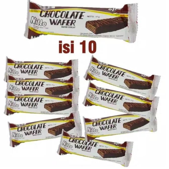 

Promo 2.2 Nissin Nitto Chocolate Wafer Coklat 1 pack isi 10 Wafer Nissin Wafer