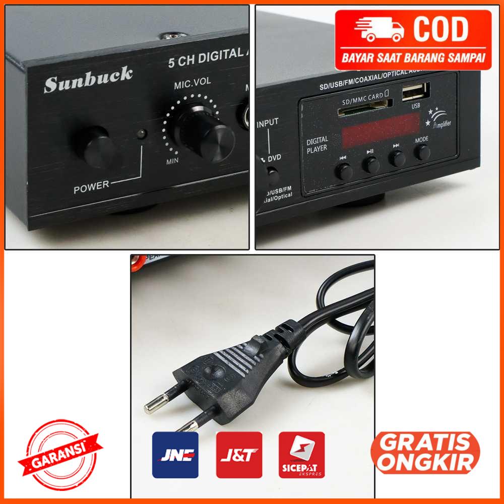 Bluetooth Audio Amplifier Karaoke Support Coaxial Optical AV-298BO