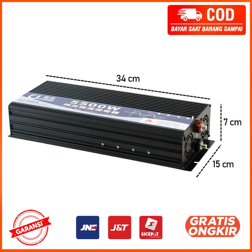 Power Inverter Pure Sine Wave DC 12V to AC 220V 5500W CJ-5500Q