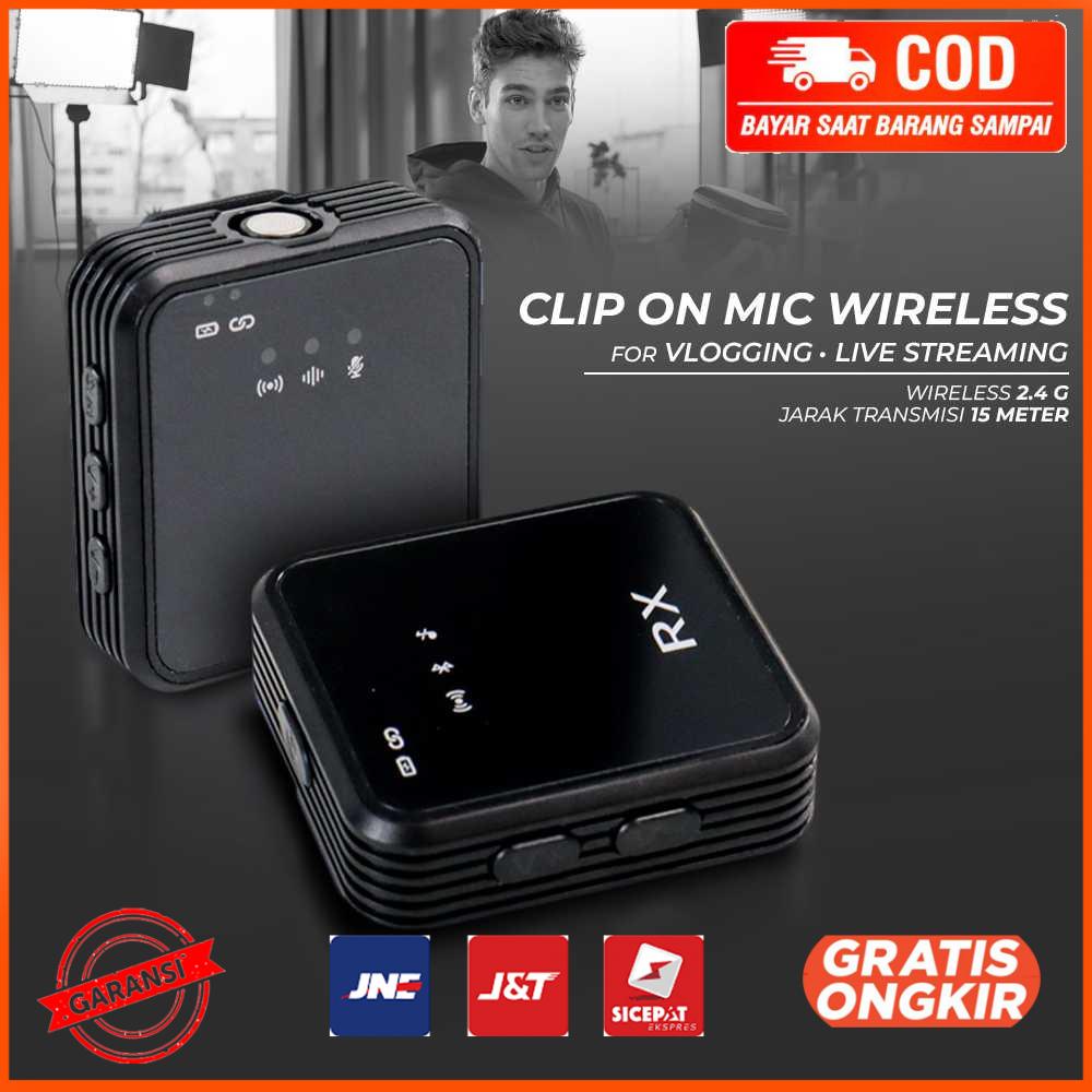 Clip On Mic Wireless for Vlogging Live Streaming Portable ANC50