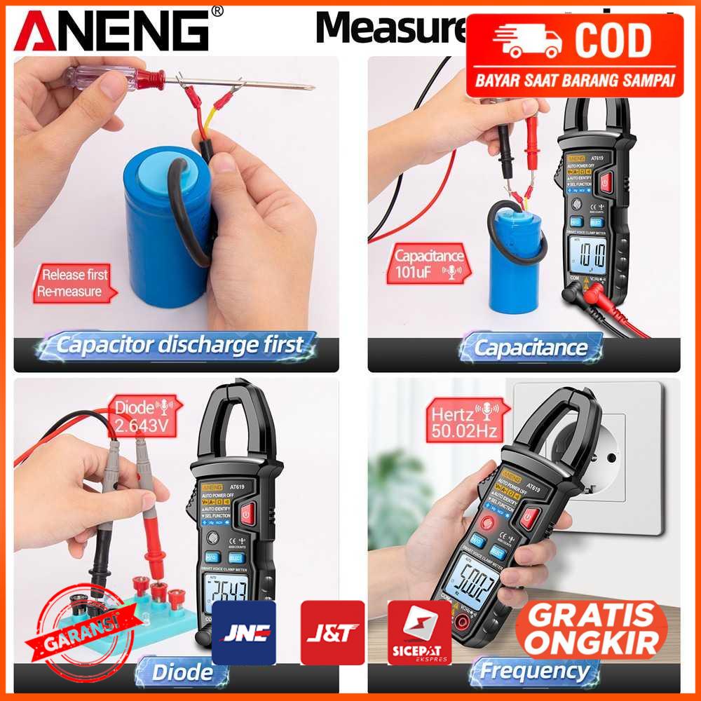 Digital Clamp Meter Voltage Tester Voice Broadcast 4000 Count AT619