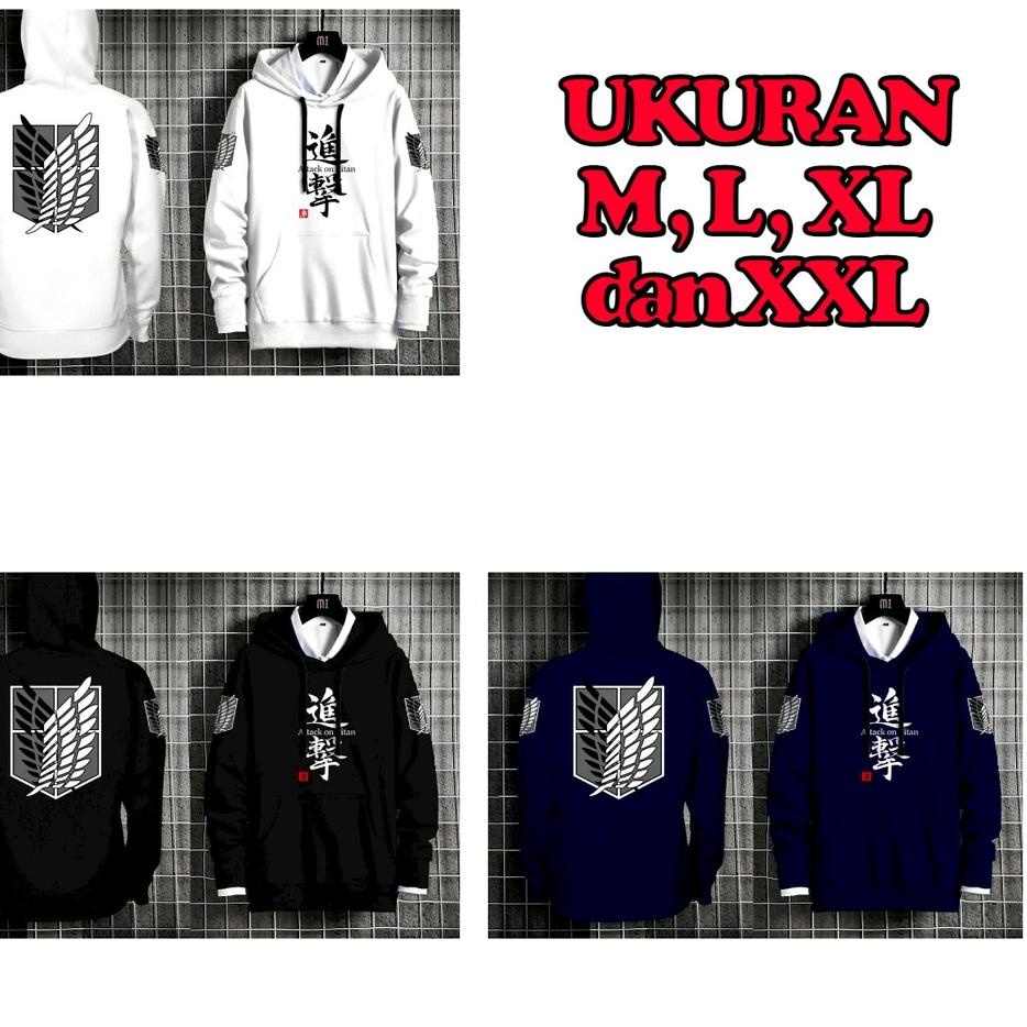Serbu sekarang Ff4F9 MUKZHOP - SWEATER HOODIE ATTACK ON TITAN / hoodie / sweater / fashion cowok / t