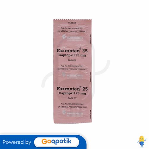 FARMOTEN 25 MG STRIP 10 TABLET