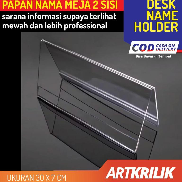 

10.10 Brand PAPAN NAMA MEJA | SIGN RESERVASI VIP CAFE RESTO 30 x 7 CM AKRILIK 2 SISI