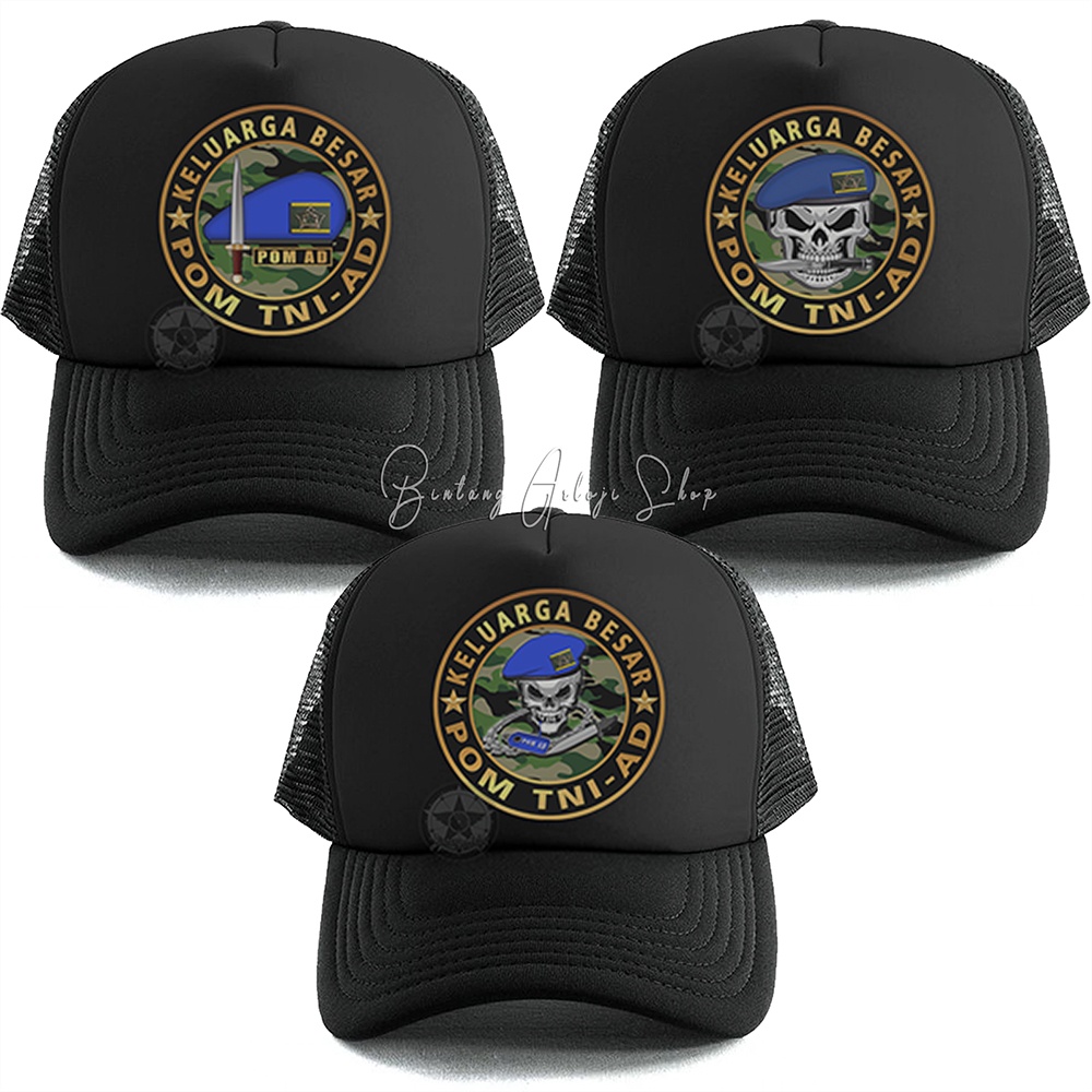 Topi Custom Keluarga Besar POM TNI-AD Exclusive Gold