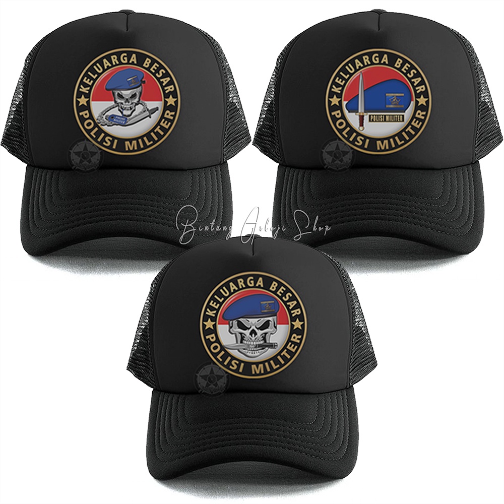 Topi Skull Keluarga Besar Polisi Militer (AL) Istimewa &amp; Murmer