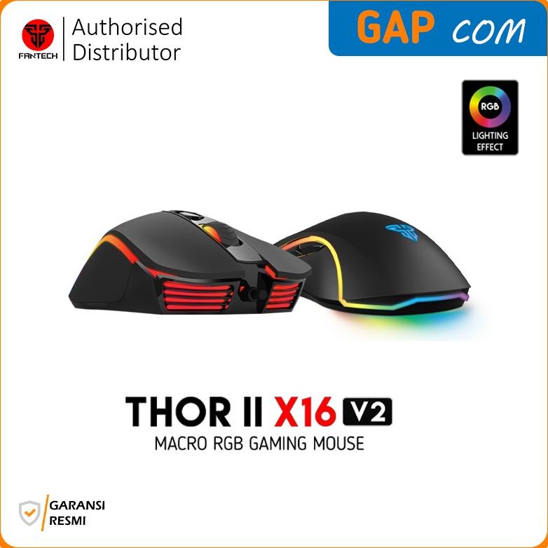[KODE 70RLS] MOUSE GAMING MACRO FANTECH X16 THOR II V2 RGB