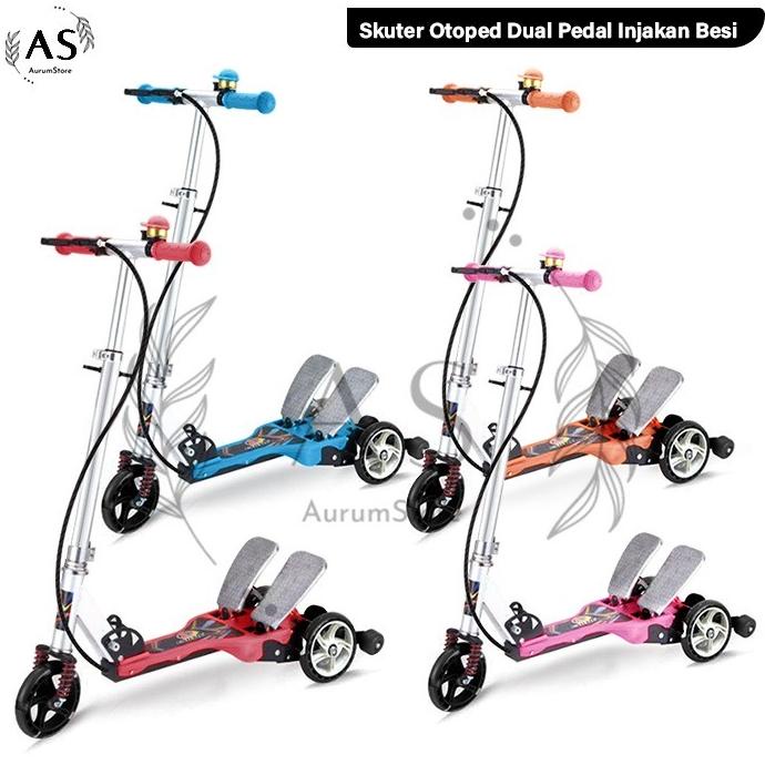Skuter Anak Injak Dual Pedal Mainan Scooter Anak Otoped Dua Pedal