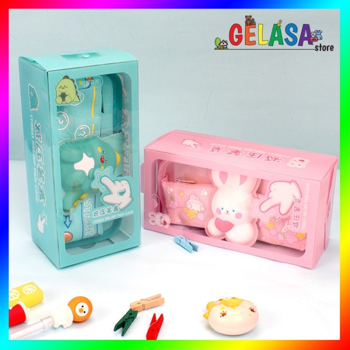 

BISA COD Gelasa Kotak Pensil Canvas Anak 3D Squishy /ALAT TULIS AESTHETIC/ALAT TULIS SET/ALAT TULIS