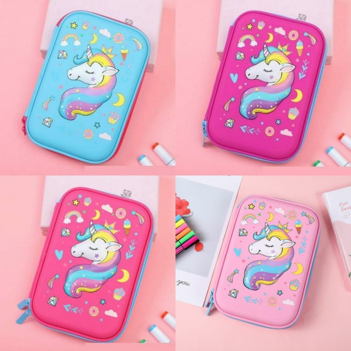 

TERMURAH Kotak Pensil Unicorn Tempat pensil 3D Hardtop Hadiah anak Perempuan /ALAT TULIS