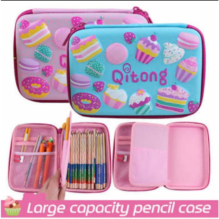 

Sale Qitong kotak pensil timbul 3D pencil hard case live Smiggle /ALAT TULIS AESTHETIC/ALAT TULIS