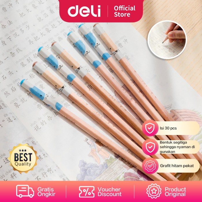 

TERMURAH Deli S941-2B Pensil Kayu 30 Pcs/Tube Standar Ujian Nasional Komputer /ALAT TULIS
