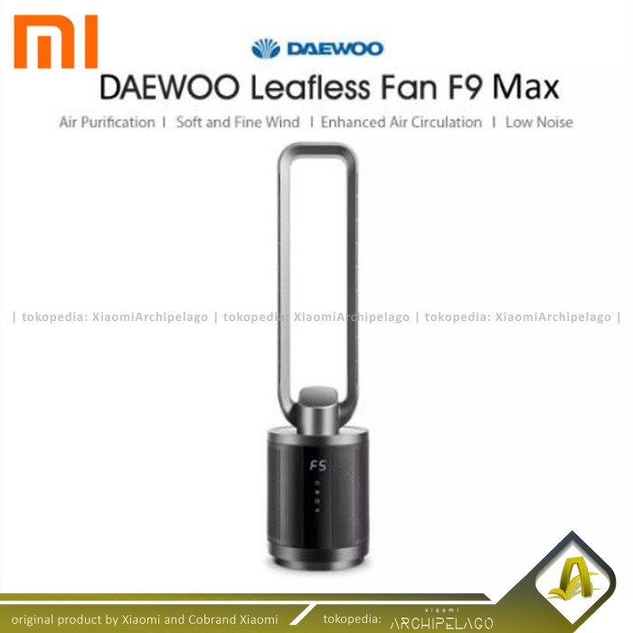 XIAOMI DAEWOO F9 PRO BLADELESS FAN WITH AIR PURIFIER - KIPAS ANGIN