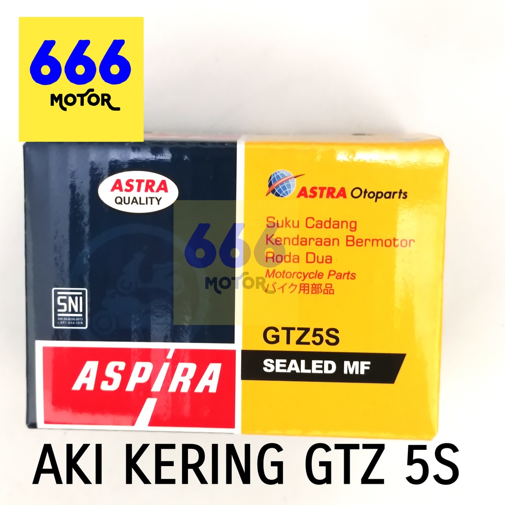 BATERAI ACCU AKI KERING GTZ5S ASPIRA