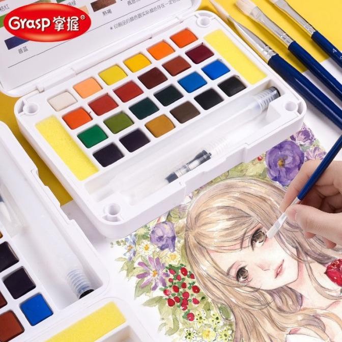 

Terlaris Grasp Watercolor Pen 12/18 Warna Pen Kuas / Brush Pen / Alat Lukis