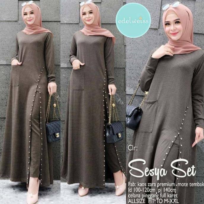 CELISIA SESYA SETELAN CELANA LONG TUNIK IMPORT