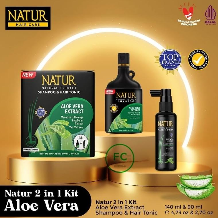 Diskon Habis Natur Aloe Vera 2In1 Paket Shampo 140Ml + Hair Tonic 90Ml