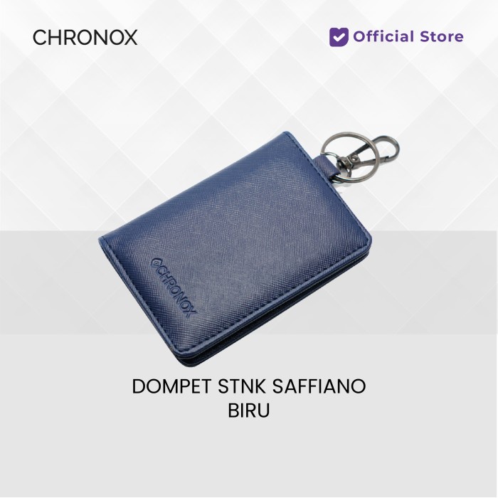 Dompet Pria CHRONOX Dompet STNK Mobil Motor Pria Wanita Kulit Saffiano - CARTER - Biru(M2U8) dompet 